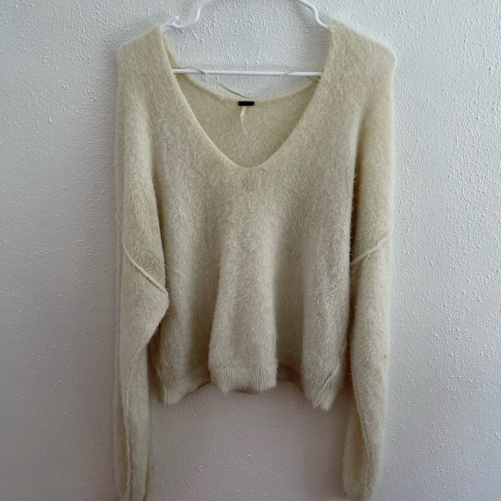 Cream free people sweater